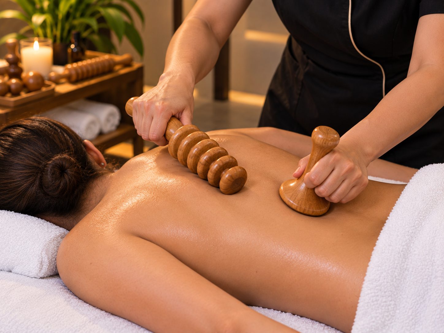 Sesión de maderoterapia en CHILL Spa